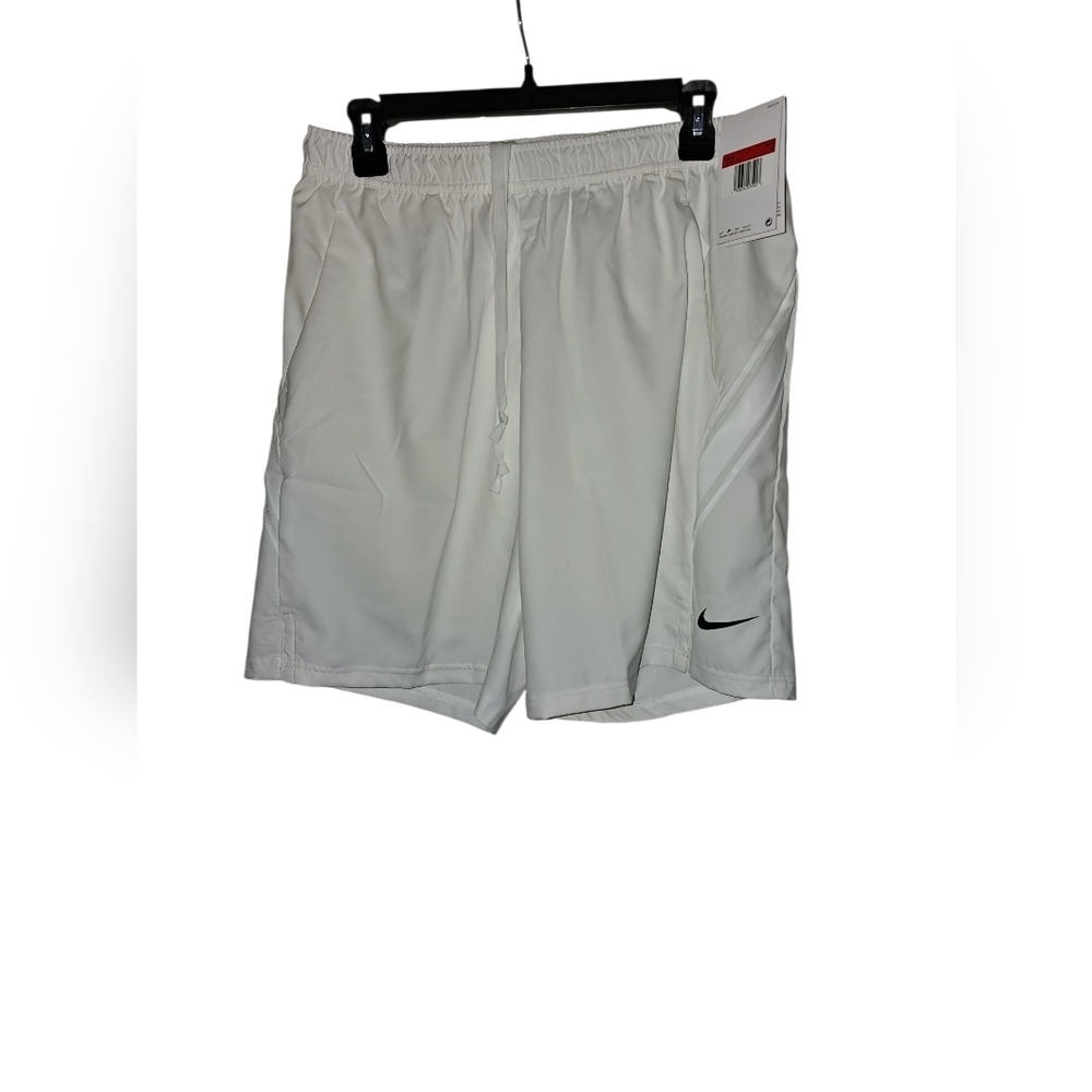 Nike Court Dri-FIT 9" Tennis Shorts Men's Large White CJ1581-100 NWT Pickleball